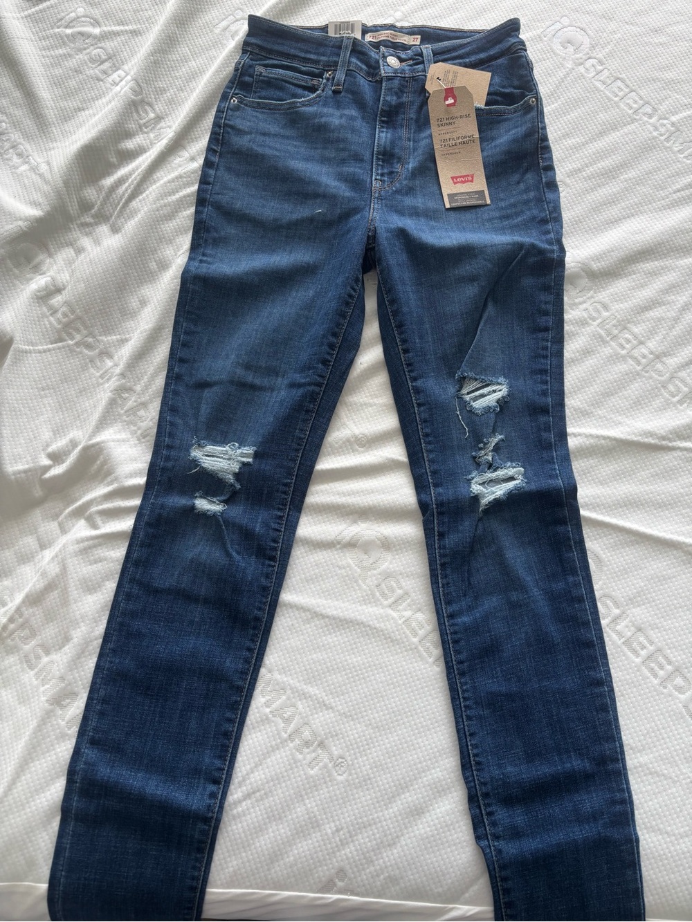 Levi's Women's Skinny Ripped Jeans - Blue